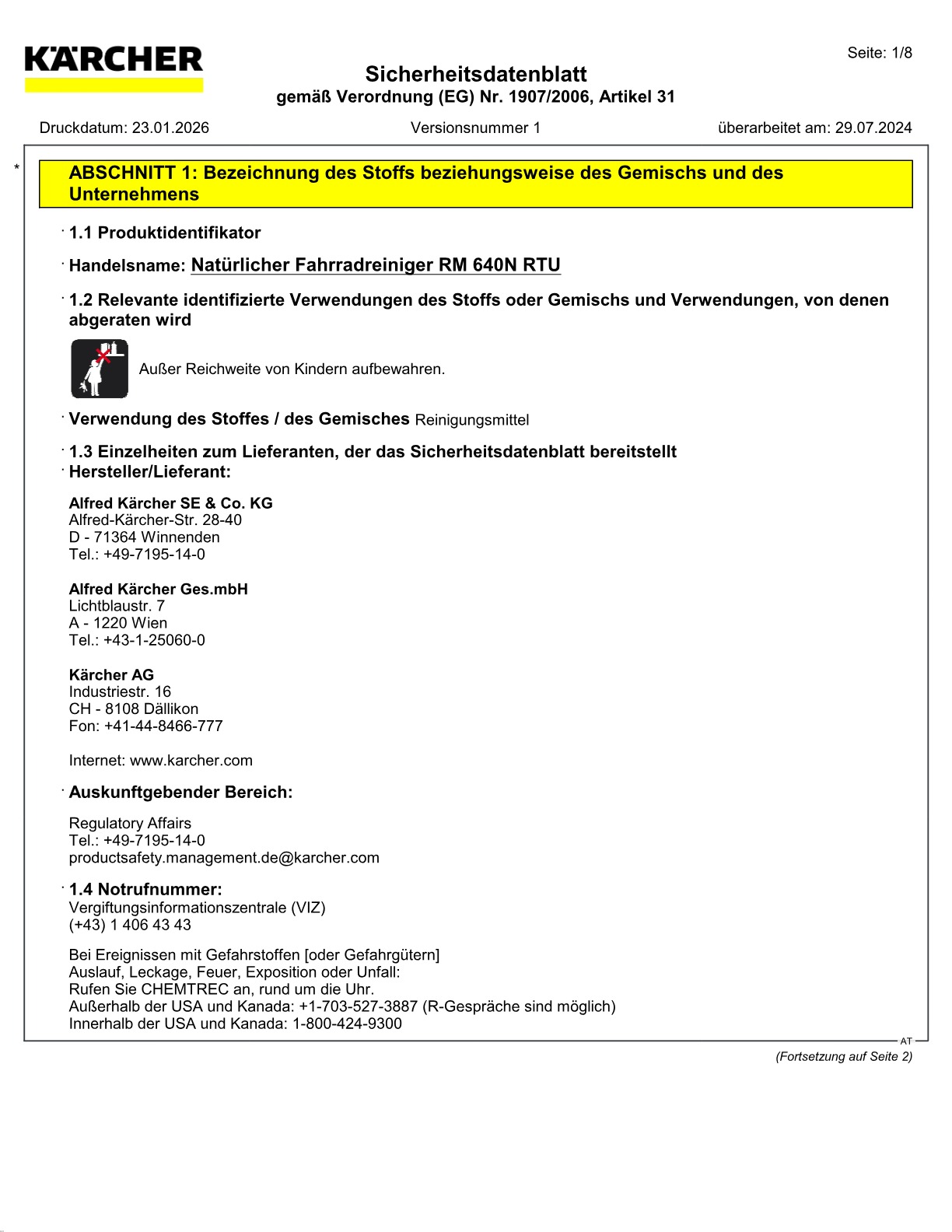 Sicherheitsdatenblatt