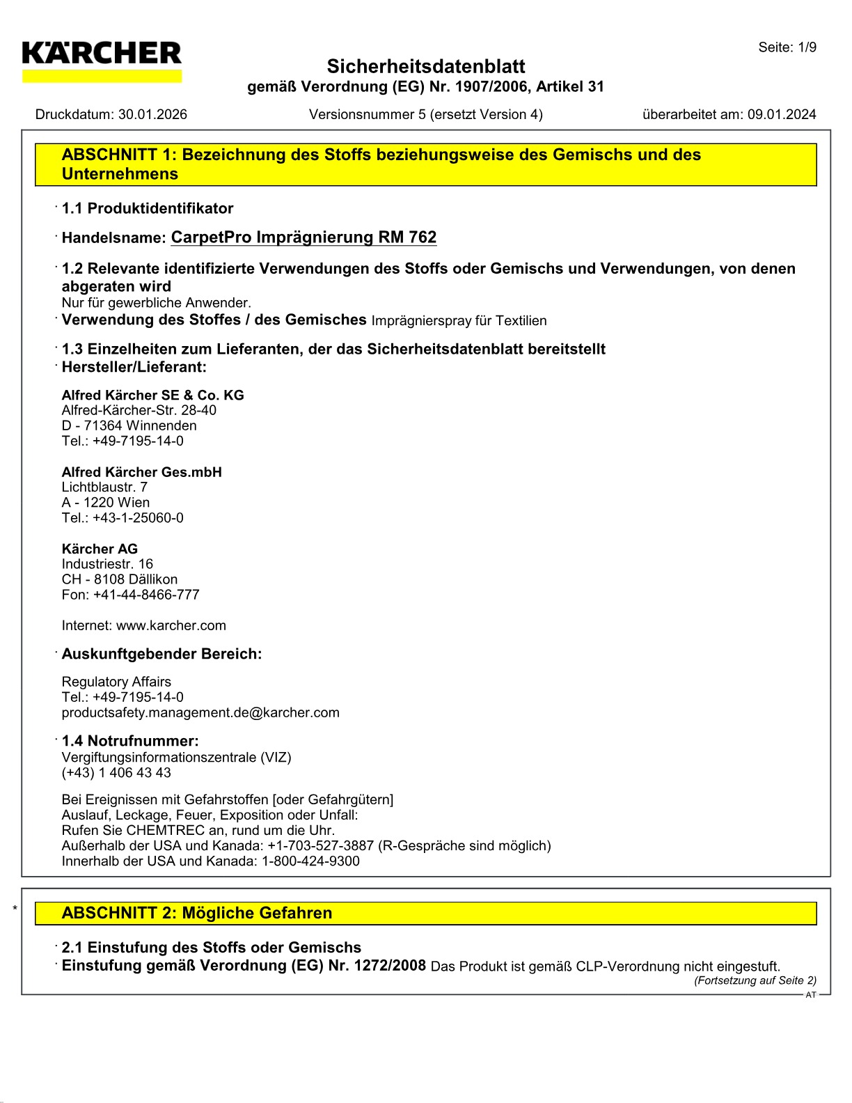 Sicherheitsdatenblatt