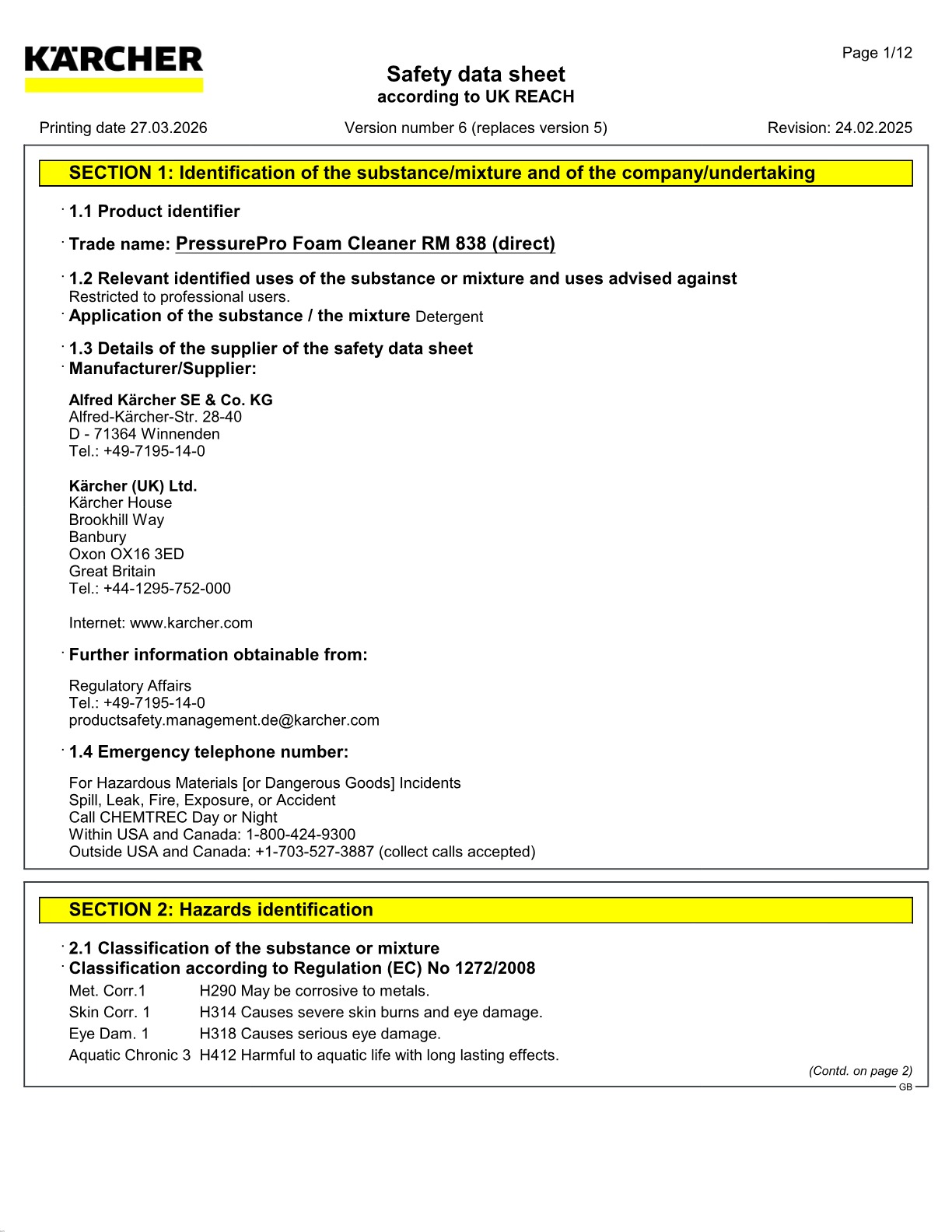 Safety data sheet