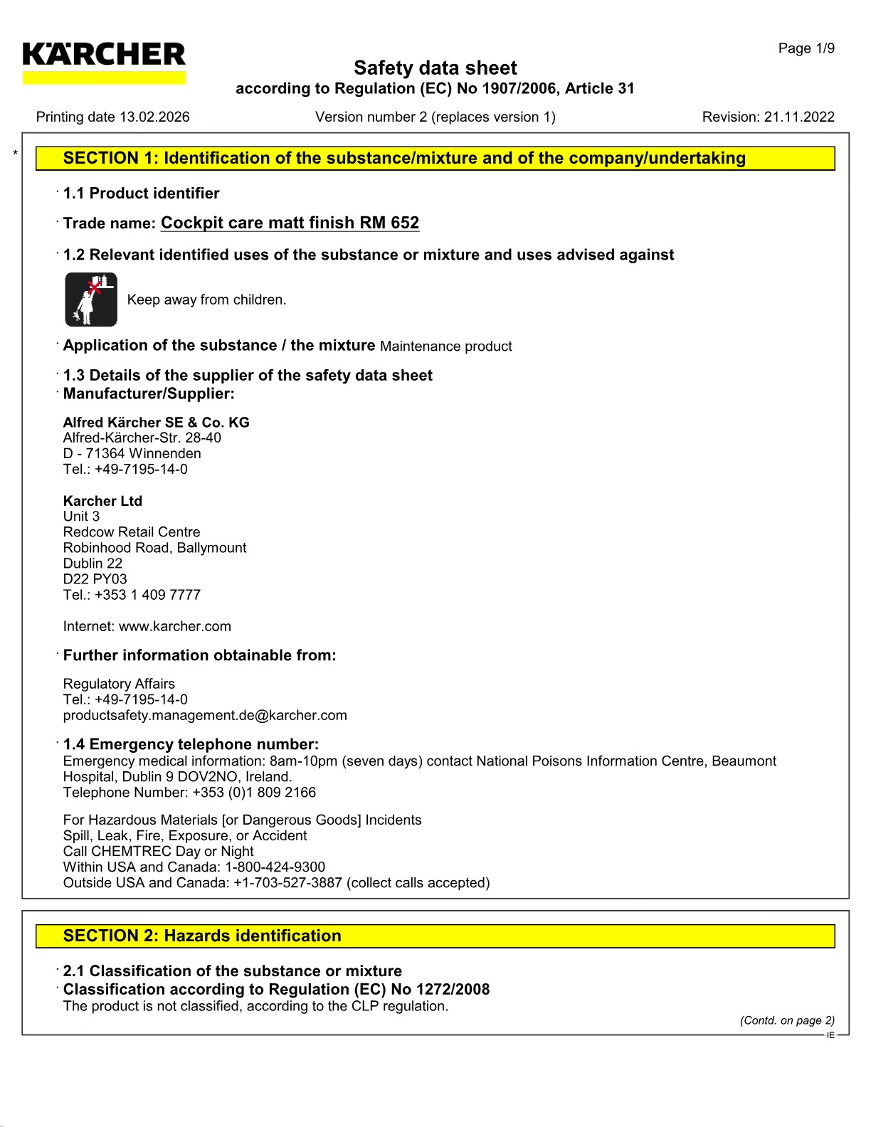 Safety data sheet