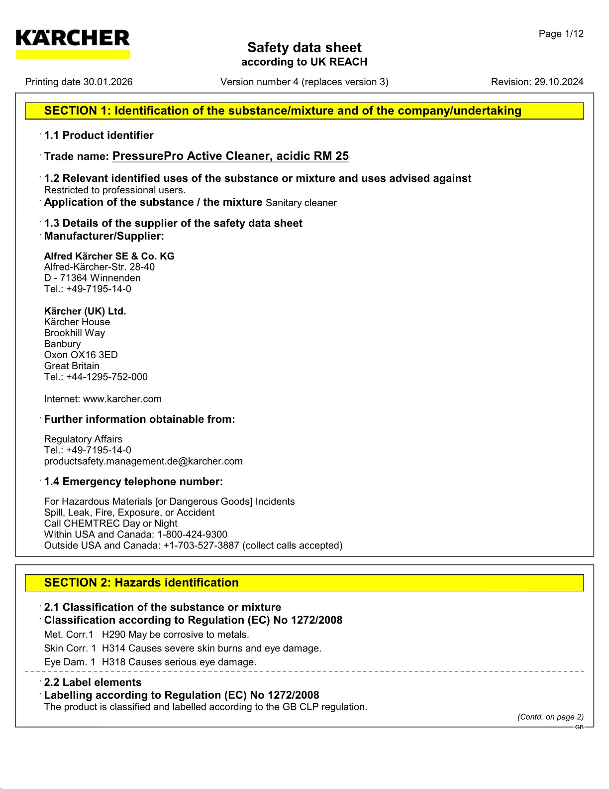 Safety data sheet