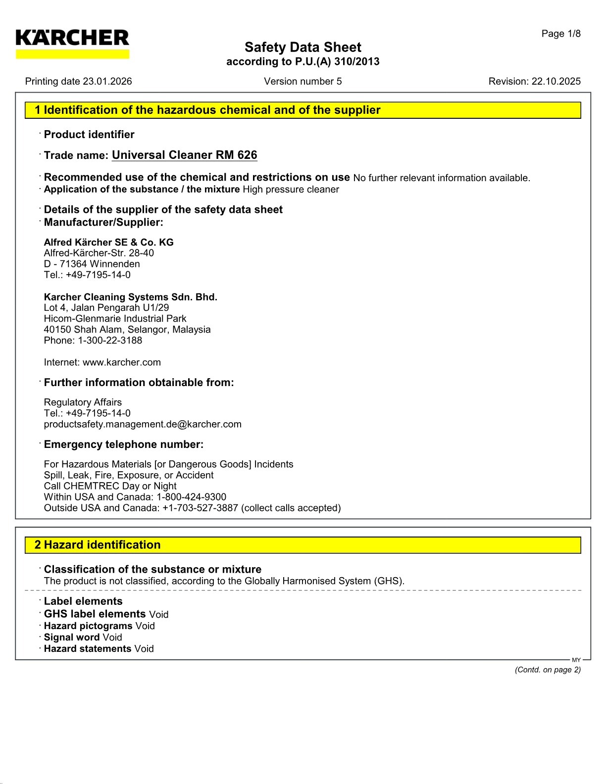 Safety data sheet