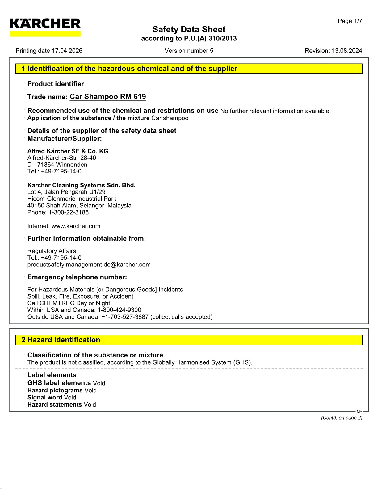 Safety data sheet