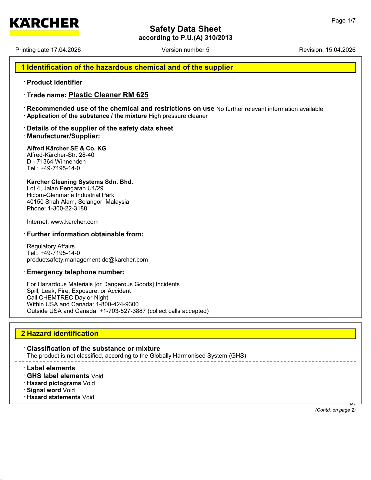 Safety data sheet