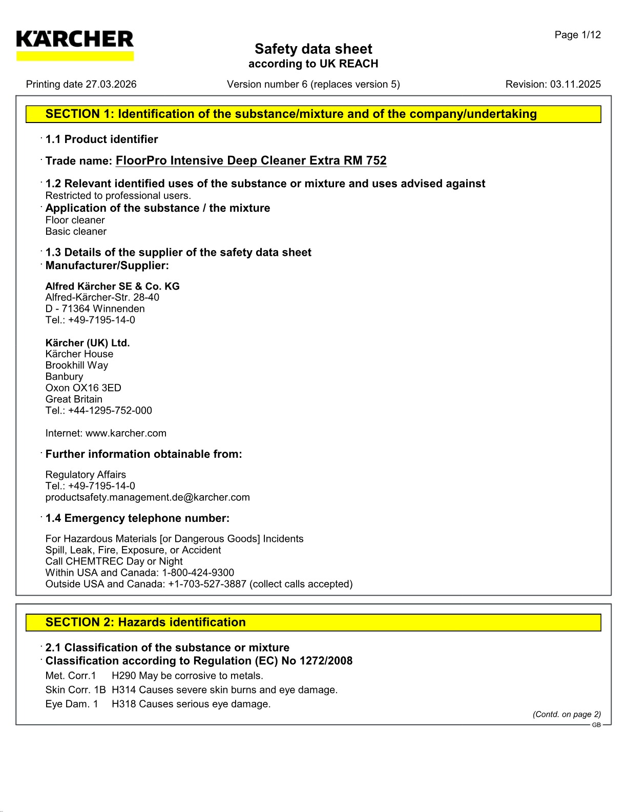 Safety data sheet