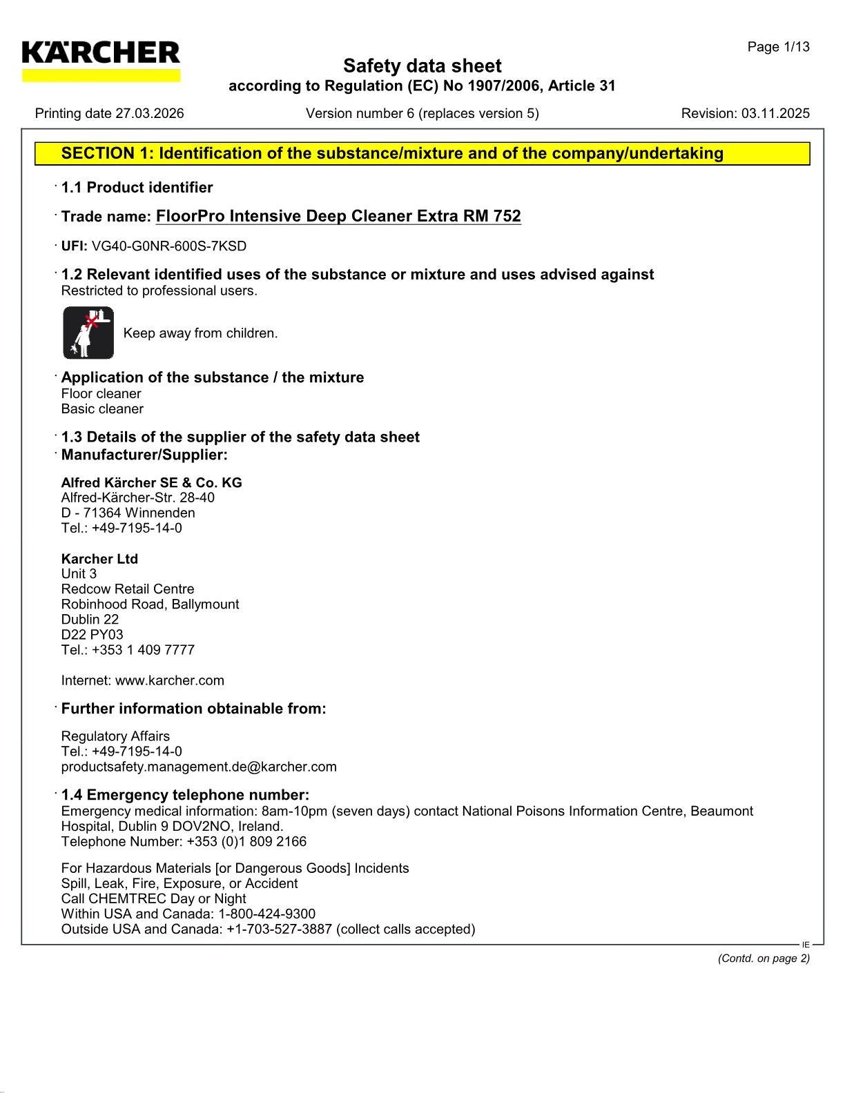 Safety data sheet