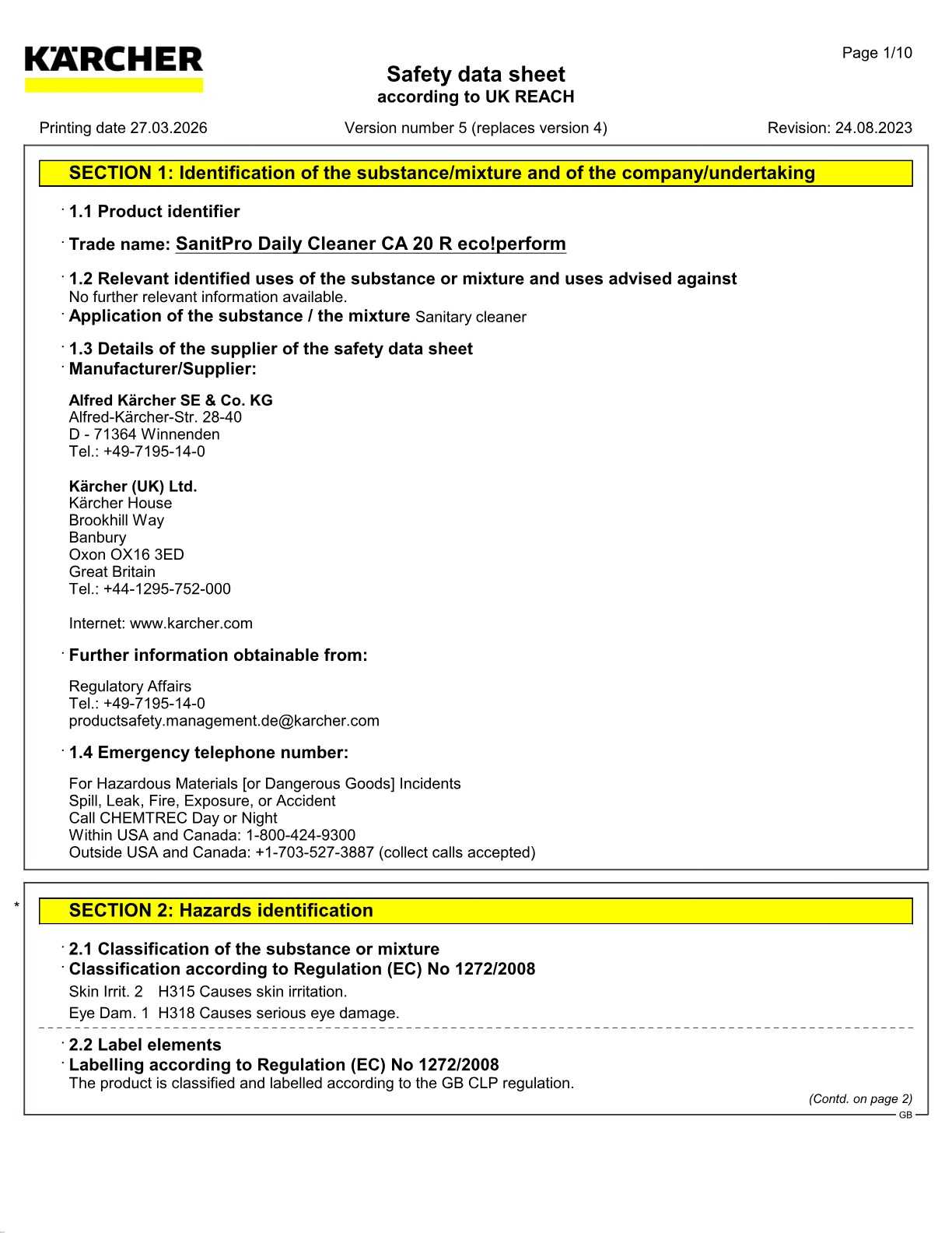 Safety data sheet