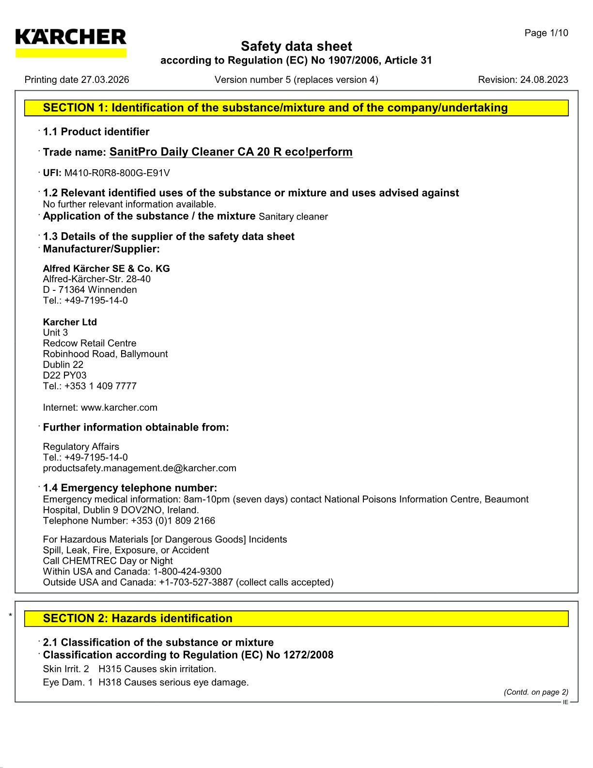 Safety data sheet