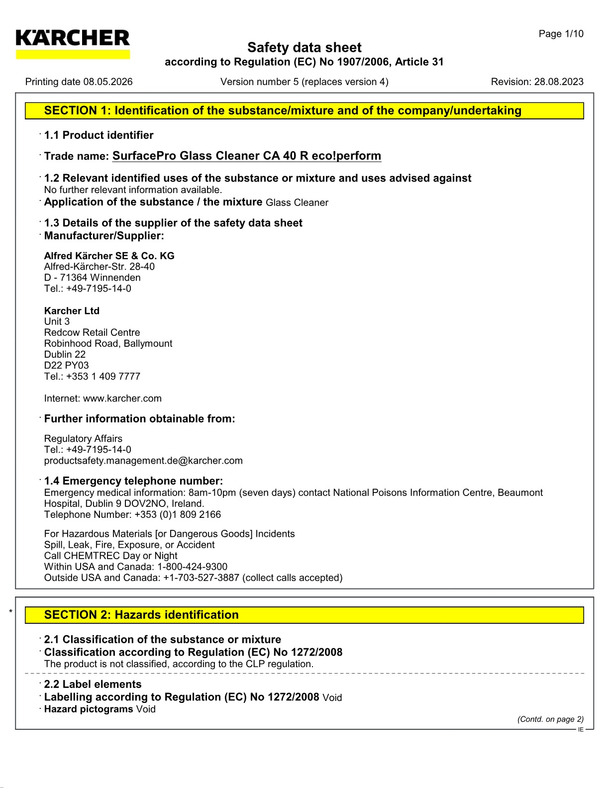 Safety data sheet