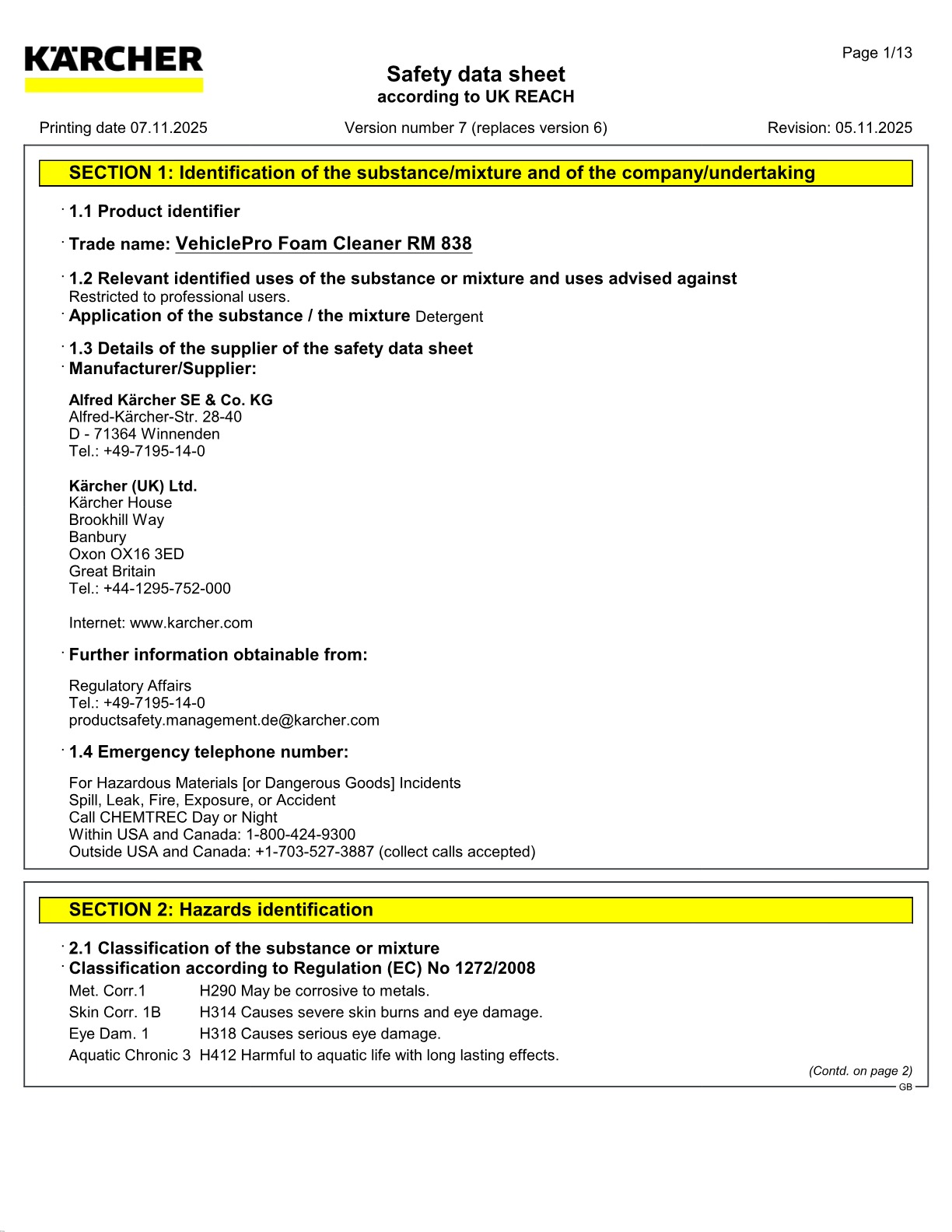 Safety data sheet