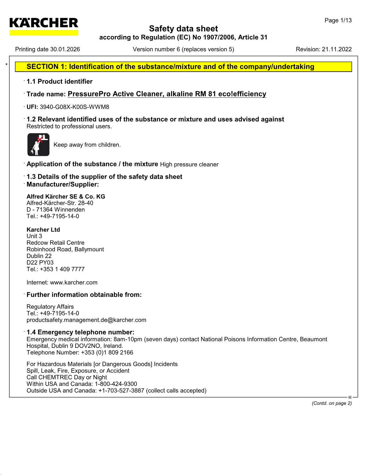 Safety data sheet