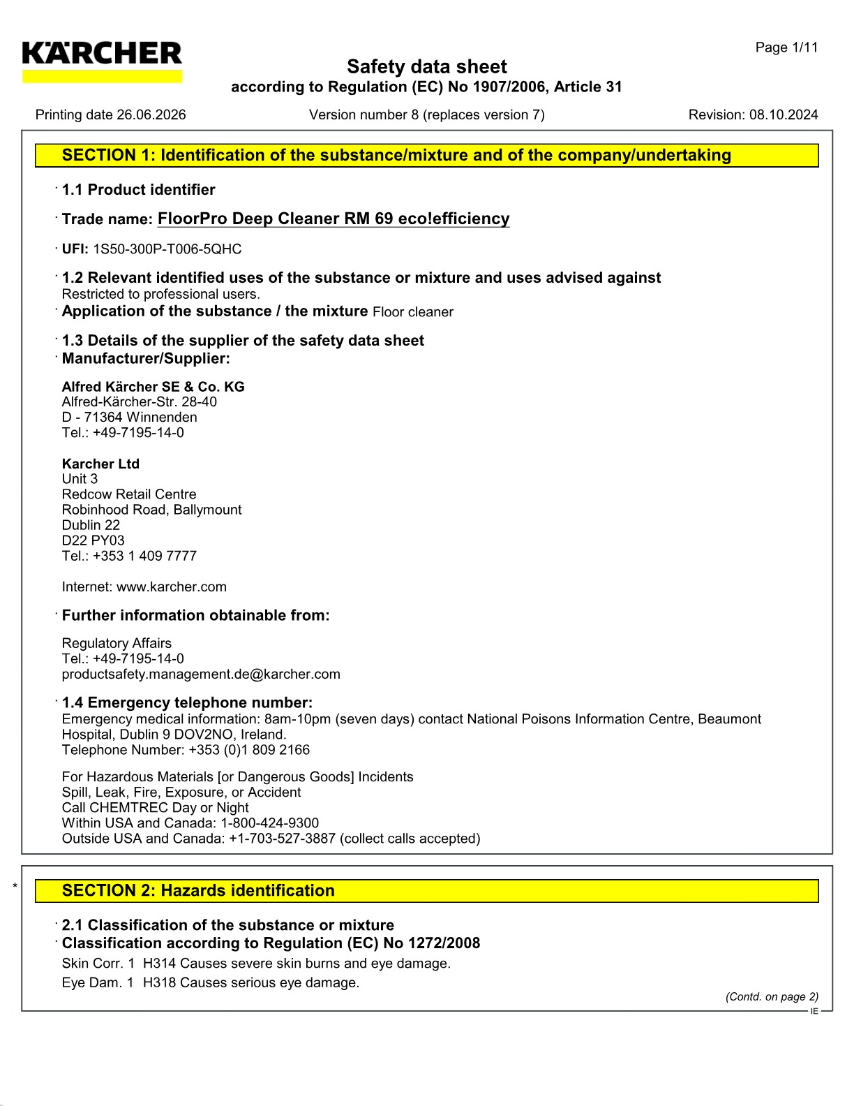 Safety data sheet