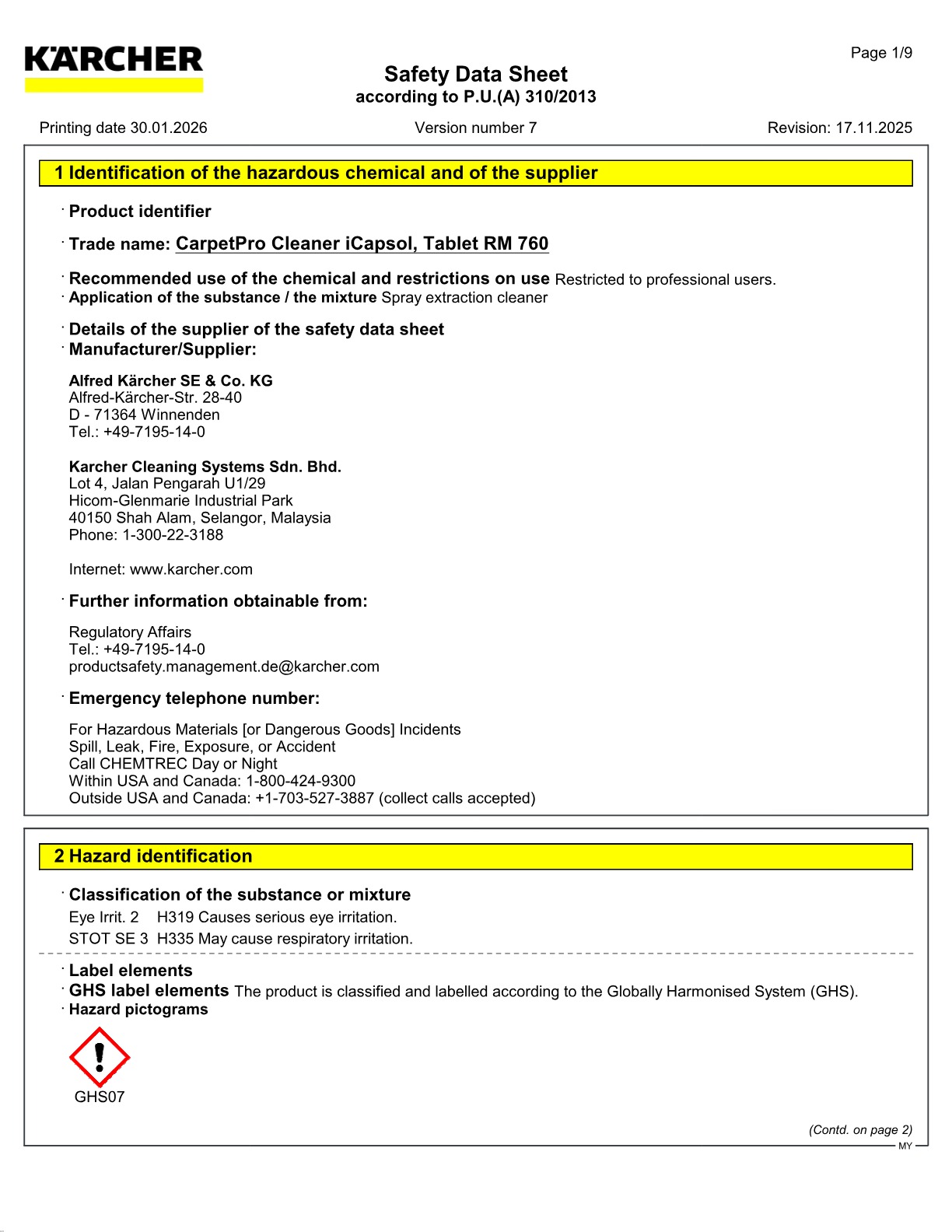 Safety data sheet