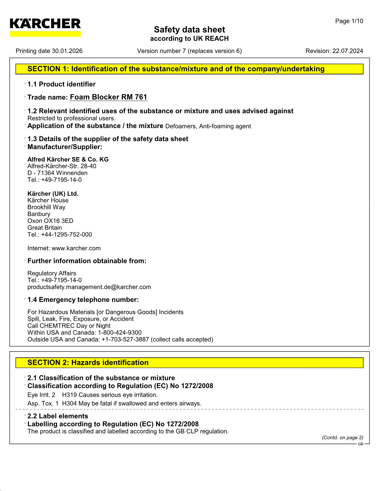Safety data sheet