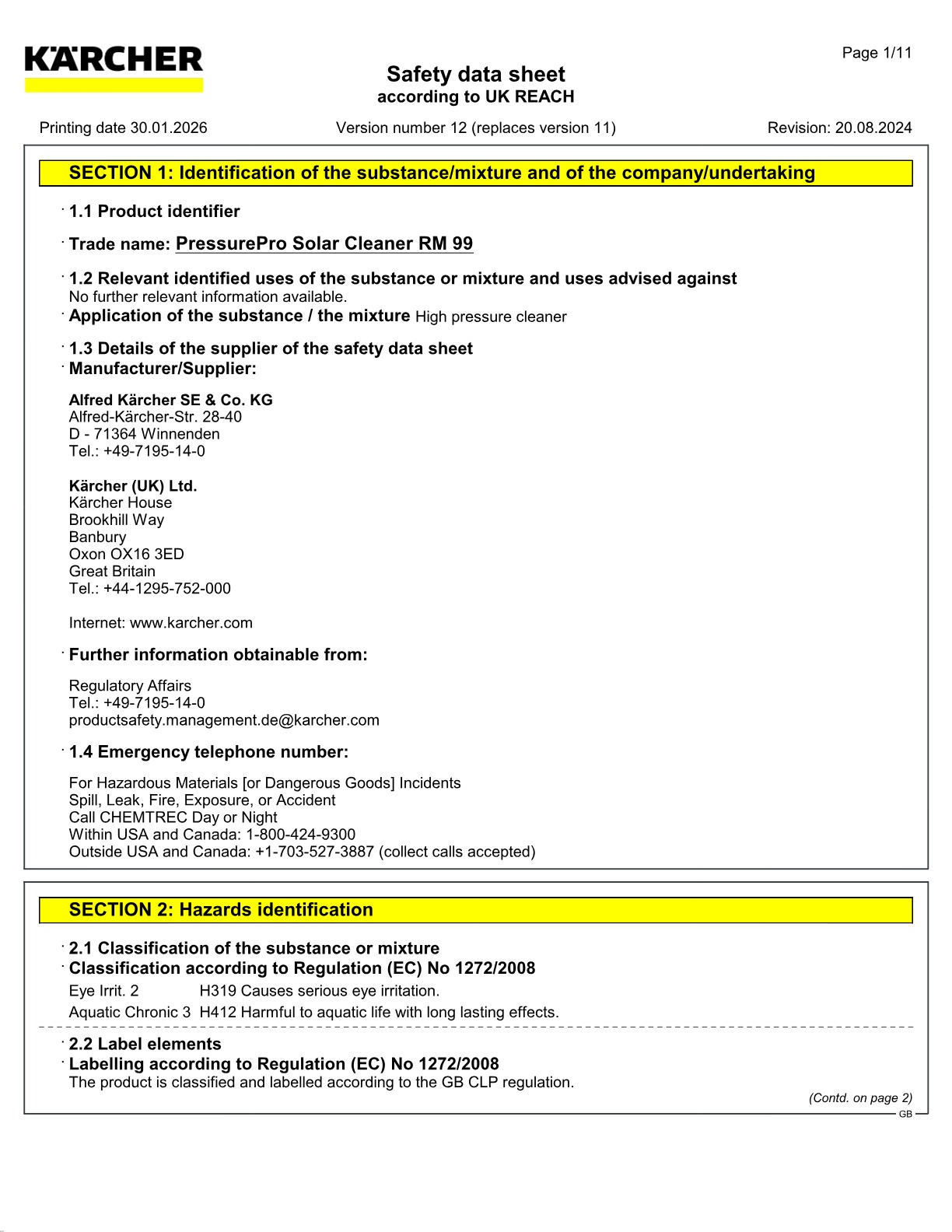 Safety data sheet