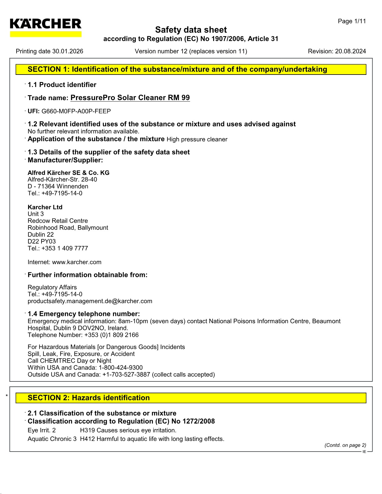 Safety data sheet