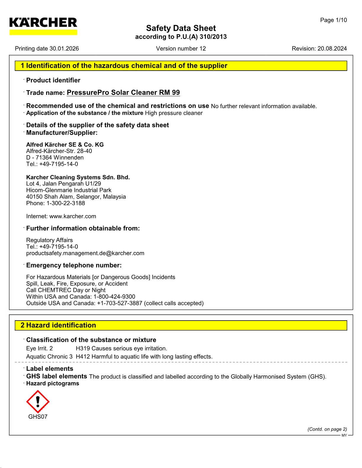 Safety data sheet