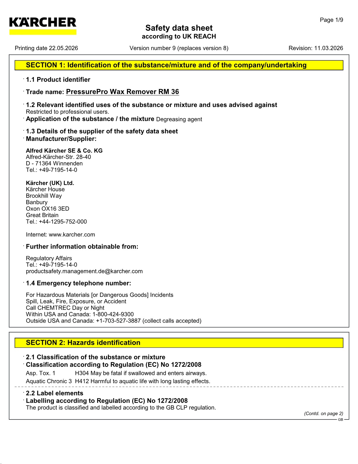 Safety data sheet