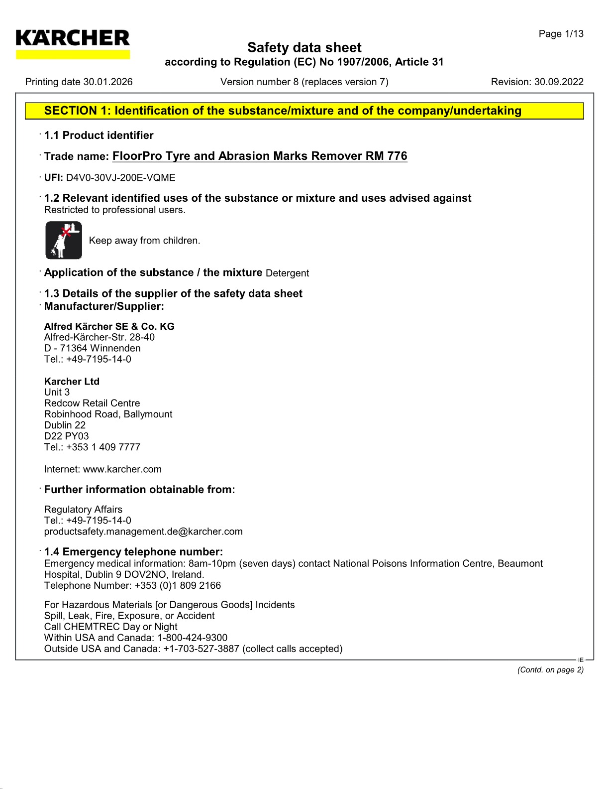 Safety data sheet