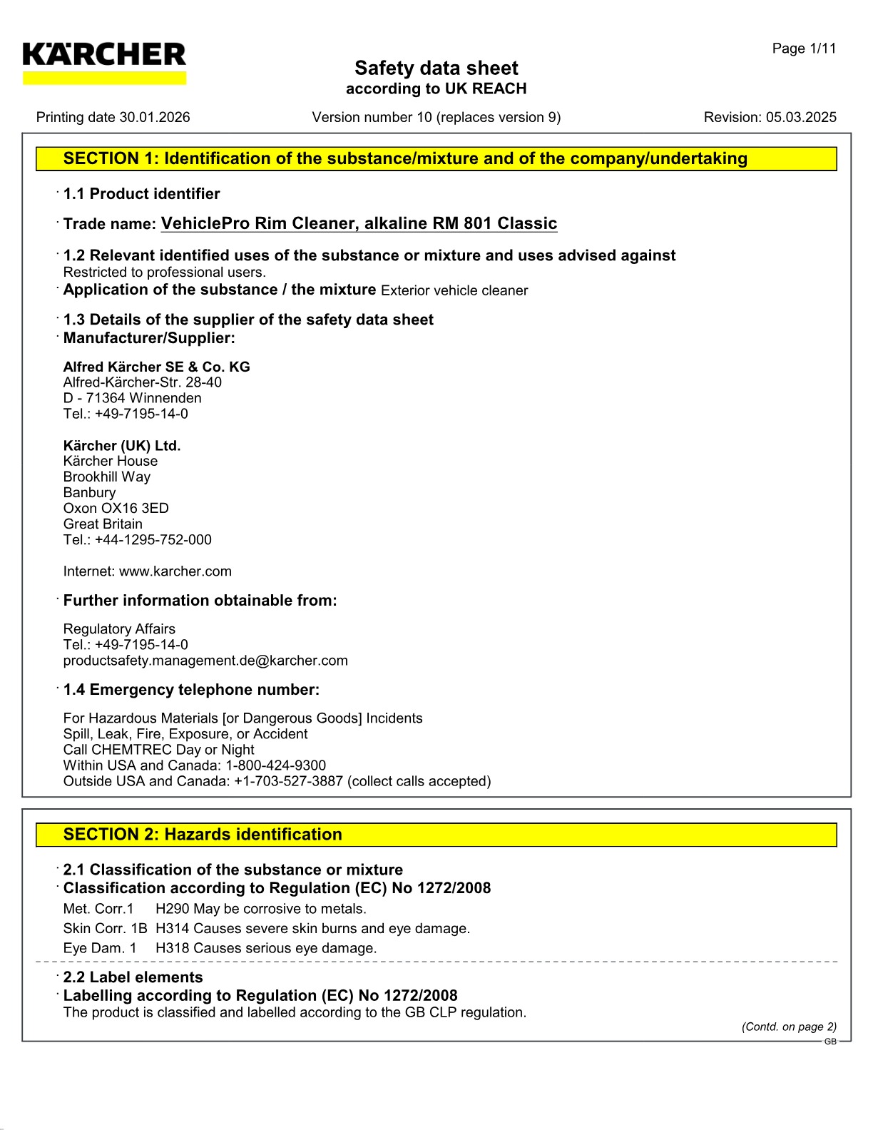 Safety data sheet