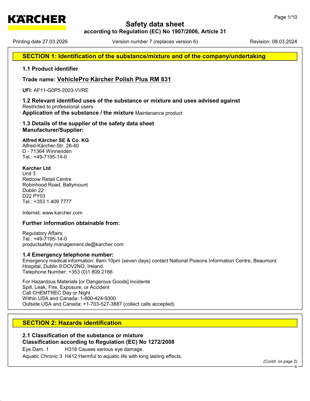 Safety data sheet