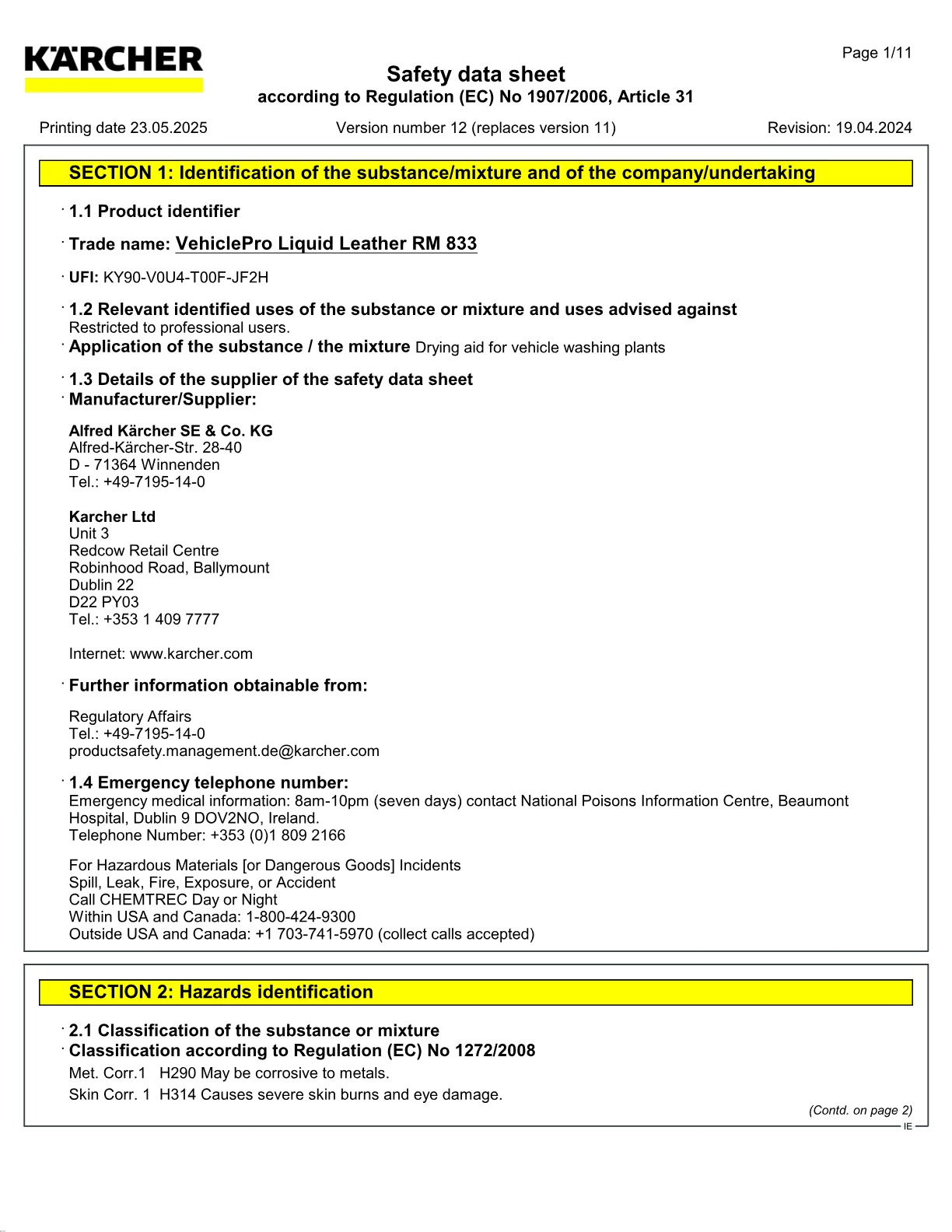 Safety data sheet