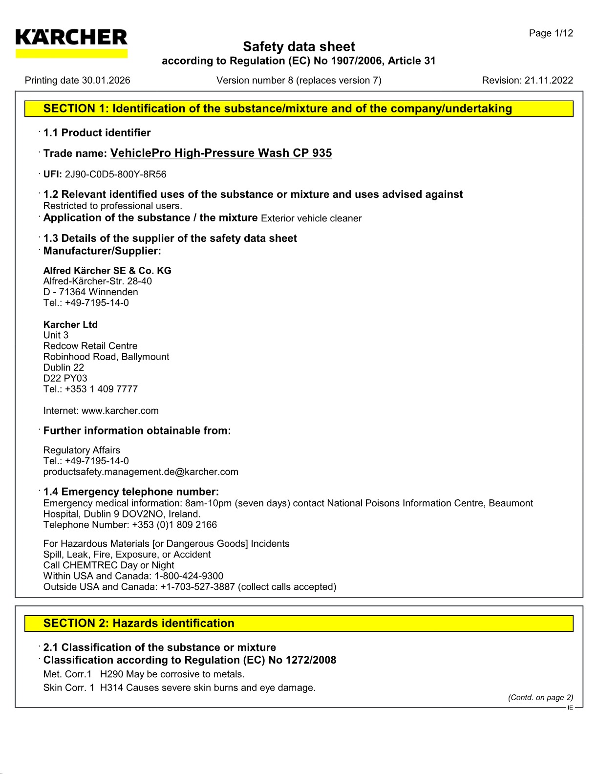 Safety data sheet