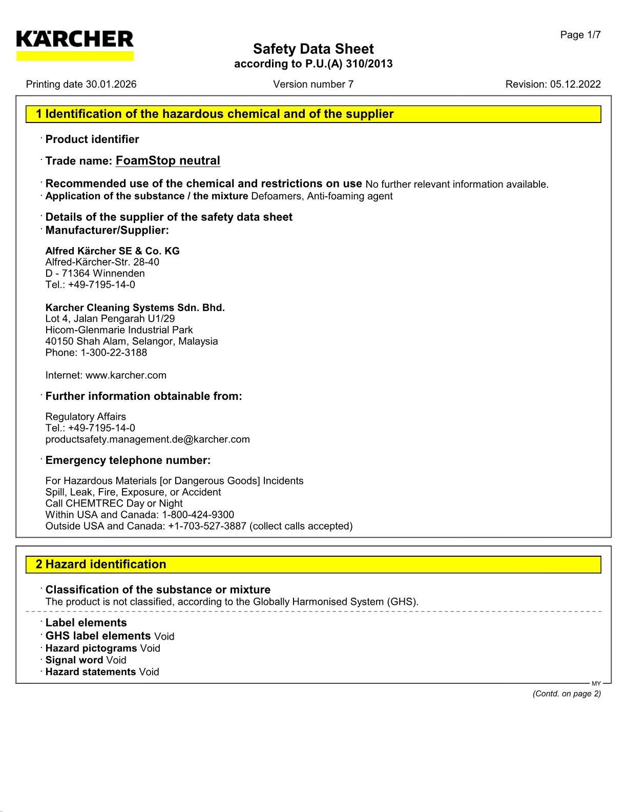 Safety data sheet