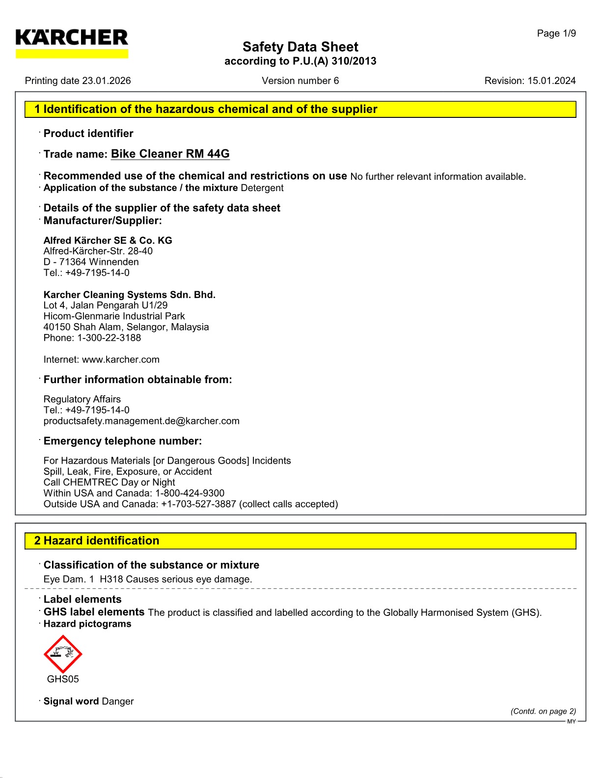 Safety data sheet