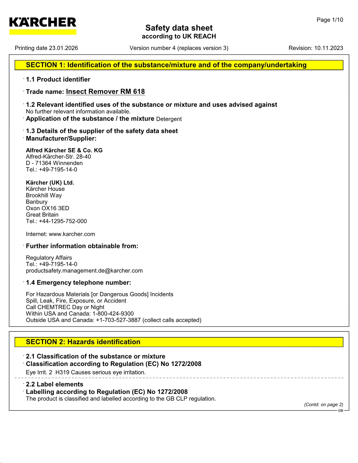 Safety data sheet