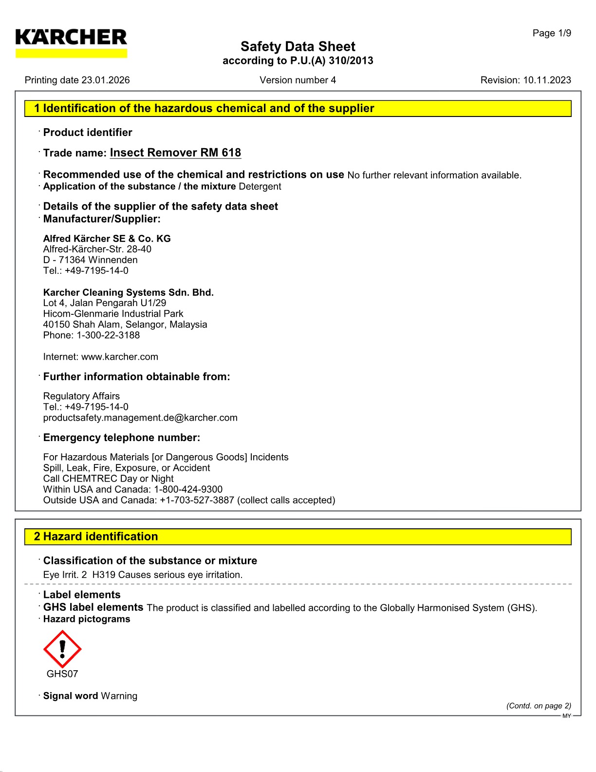 Safety data sheet