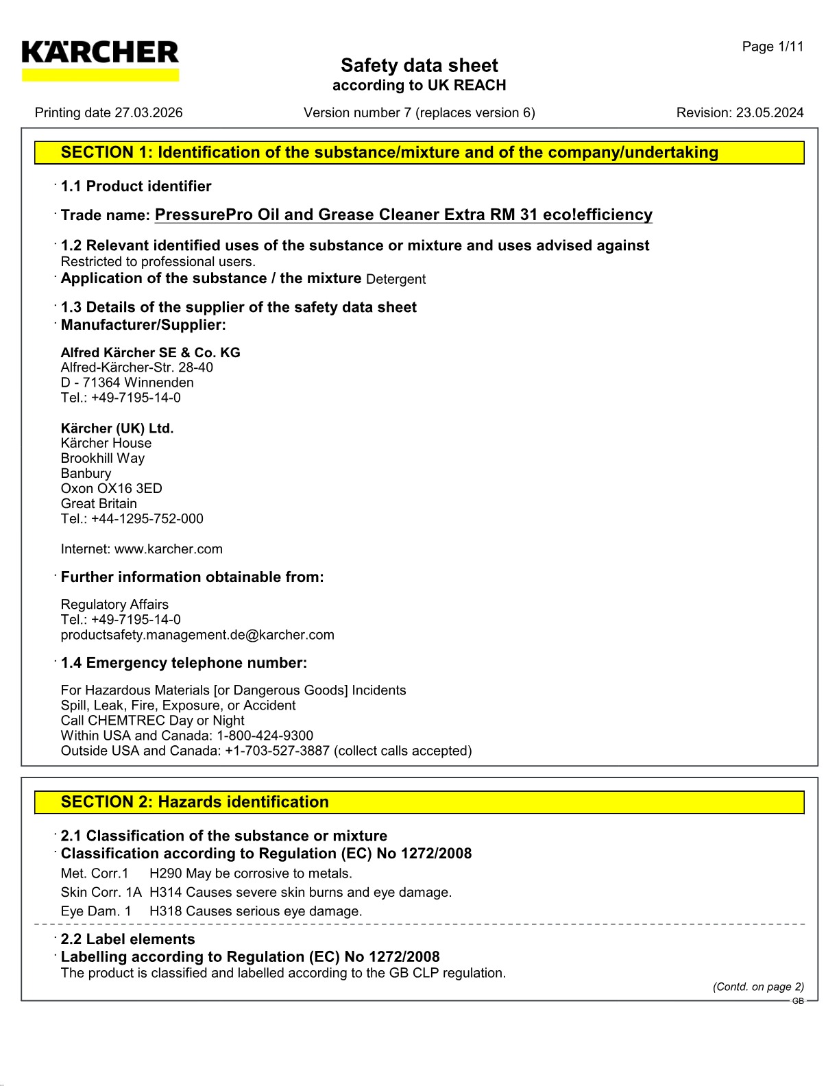 Safety data sheet