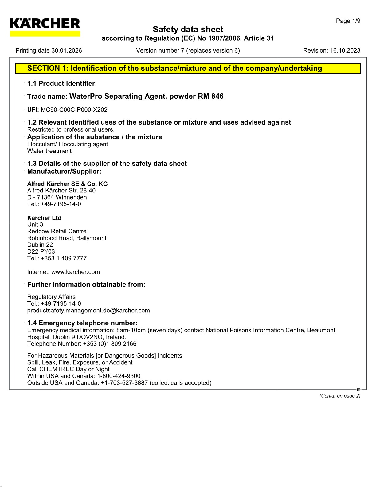 Safety data sheet