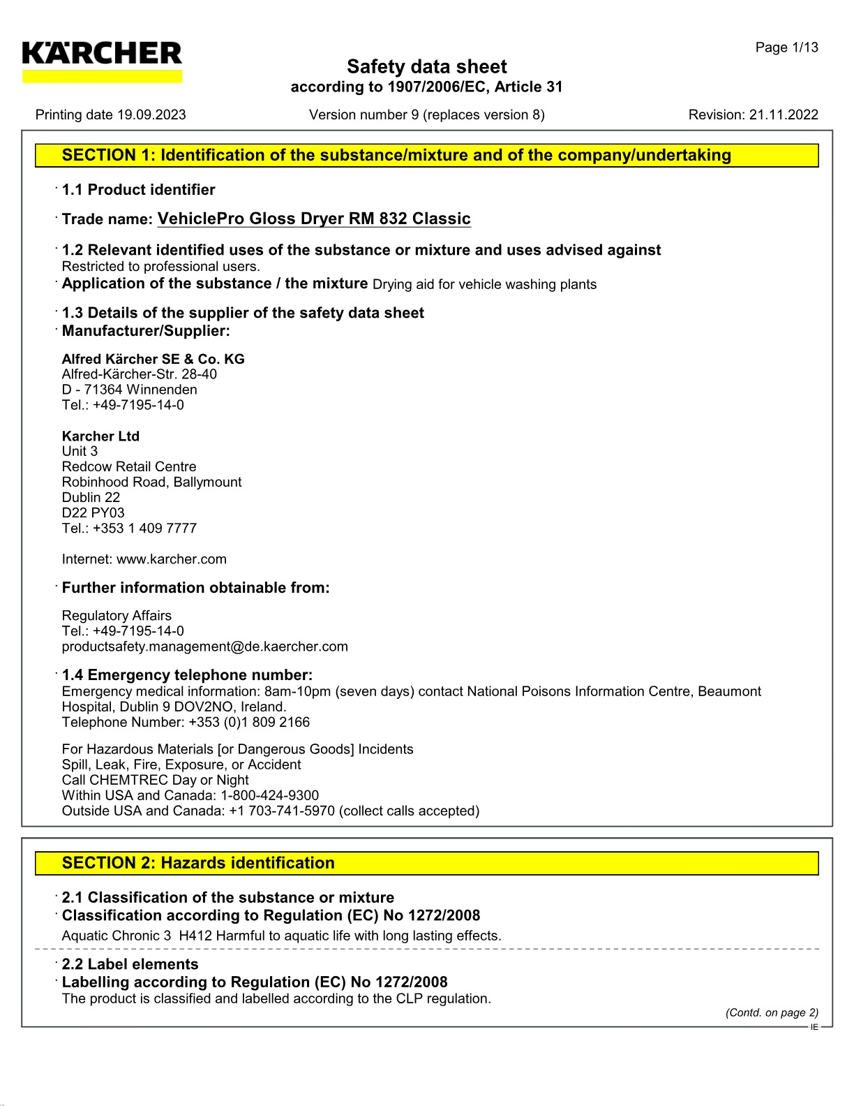 Safety data sheet