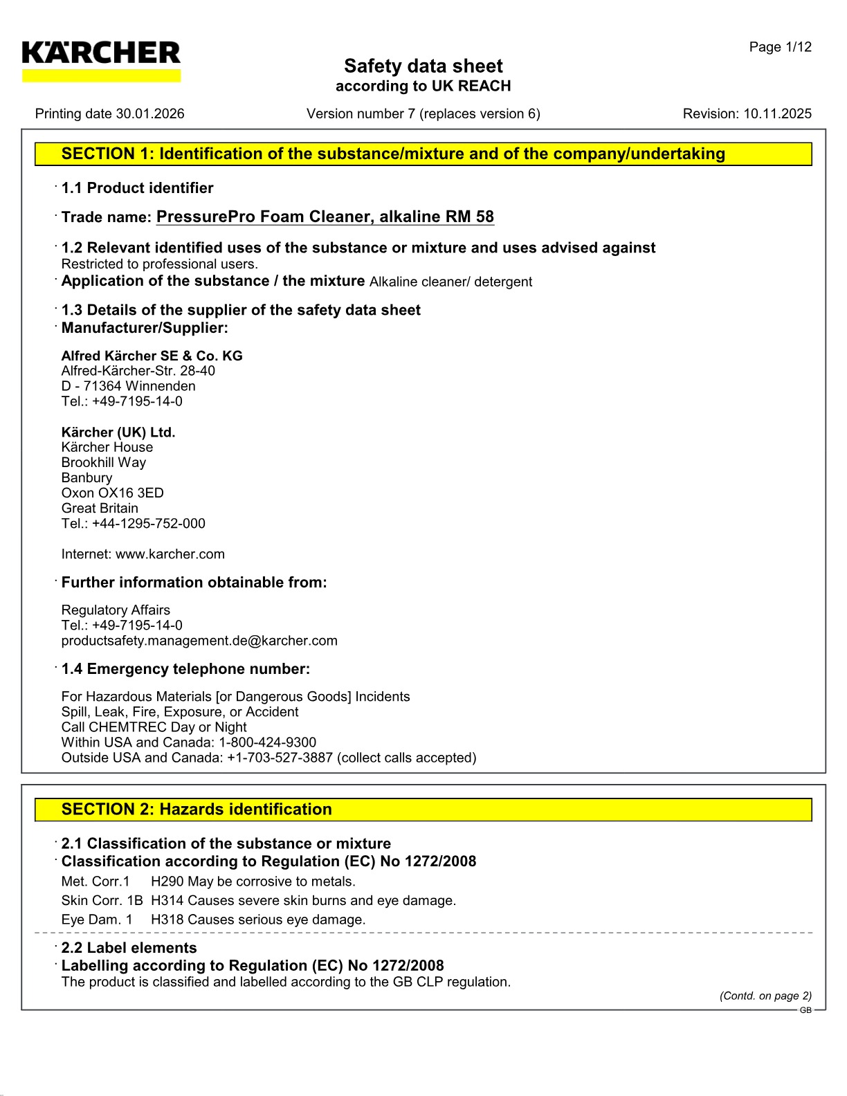 Safety data sheet