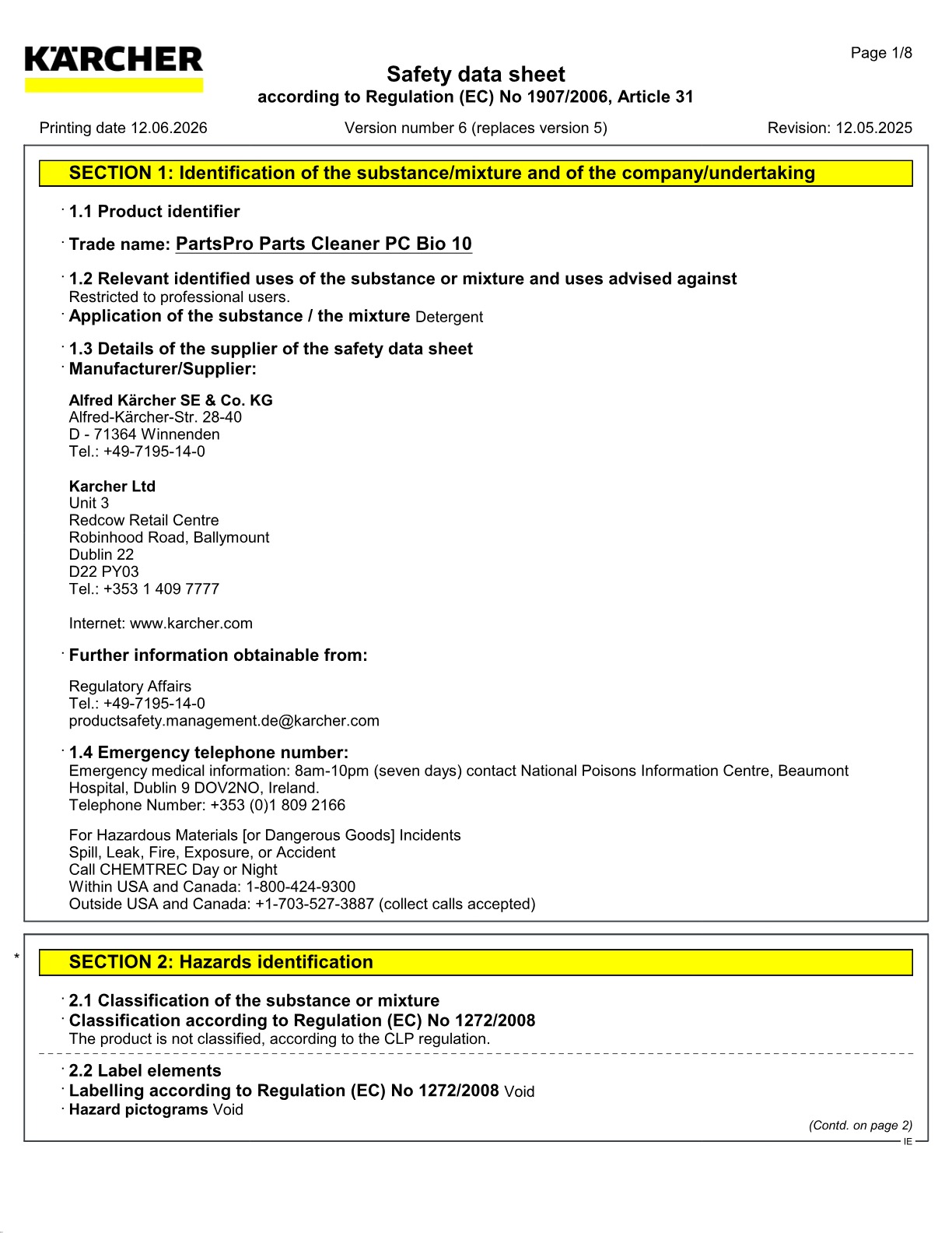 Safety data sheet