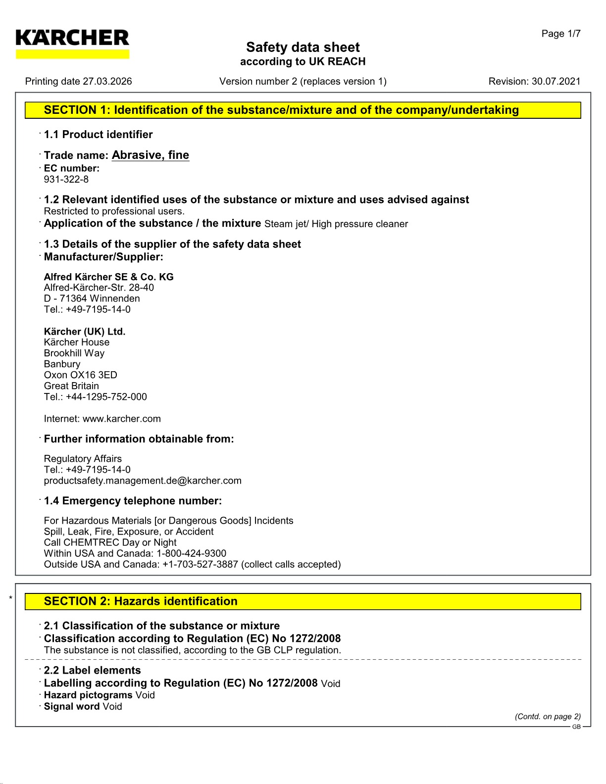 Safety data sheet