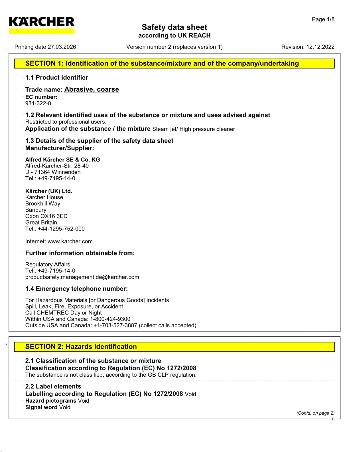Safety data sheet