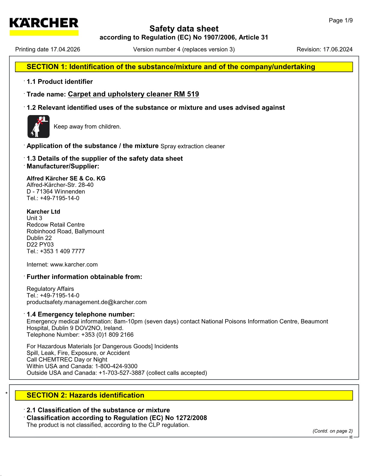 Safety data sheet