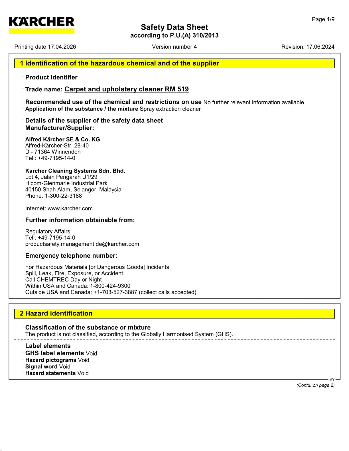 Safety data sheet