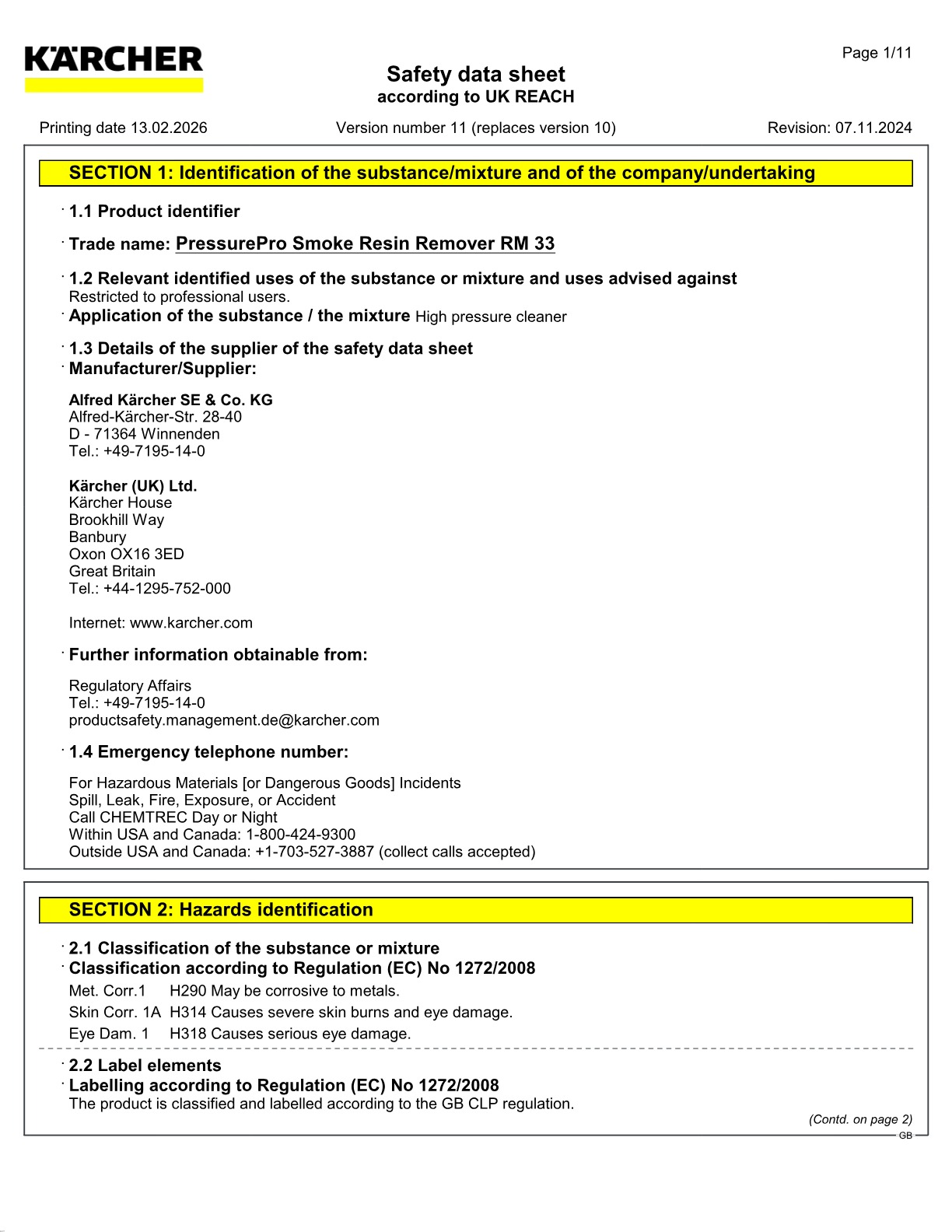 Safety data sheet