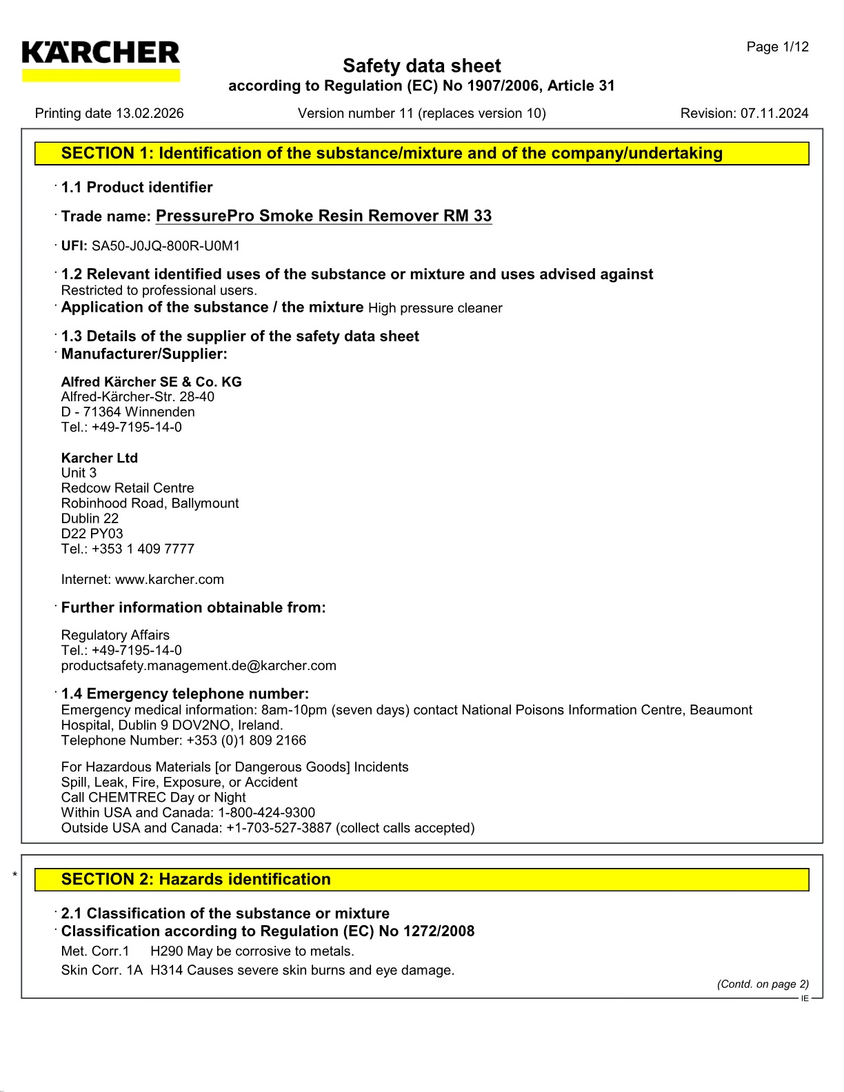 Safety data sheet