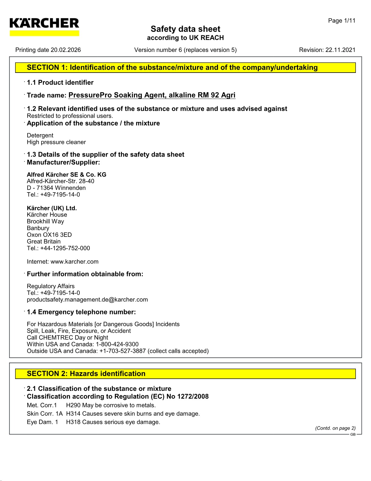 Safety data sheet