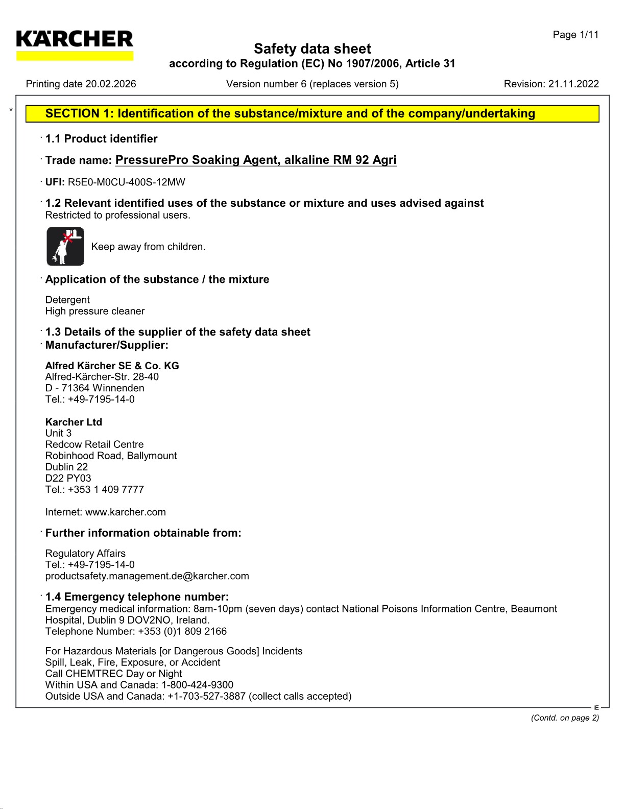 Safety data sheet