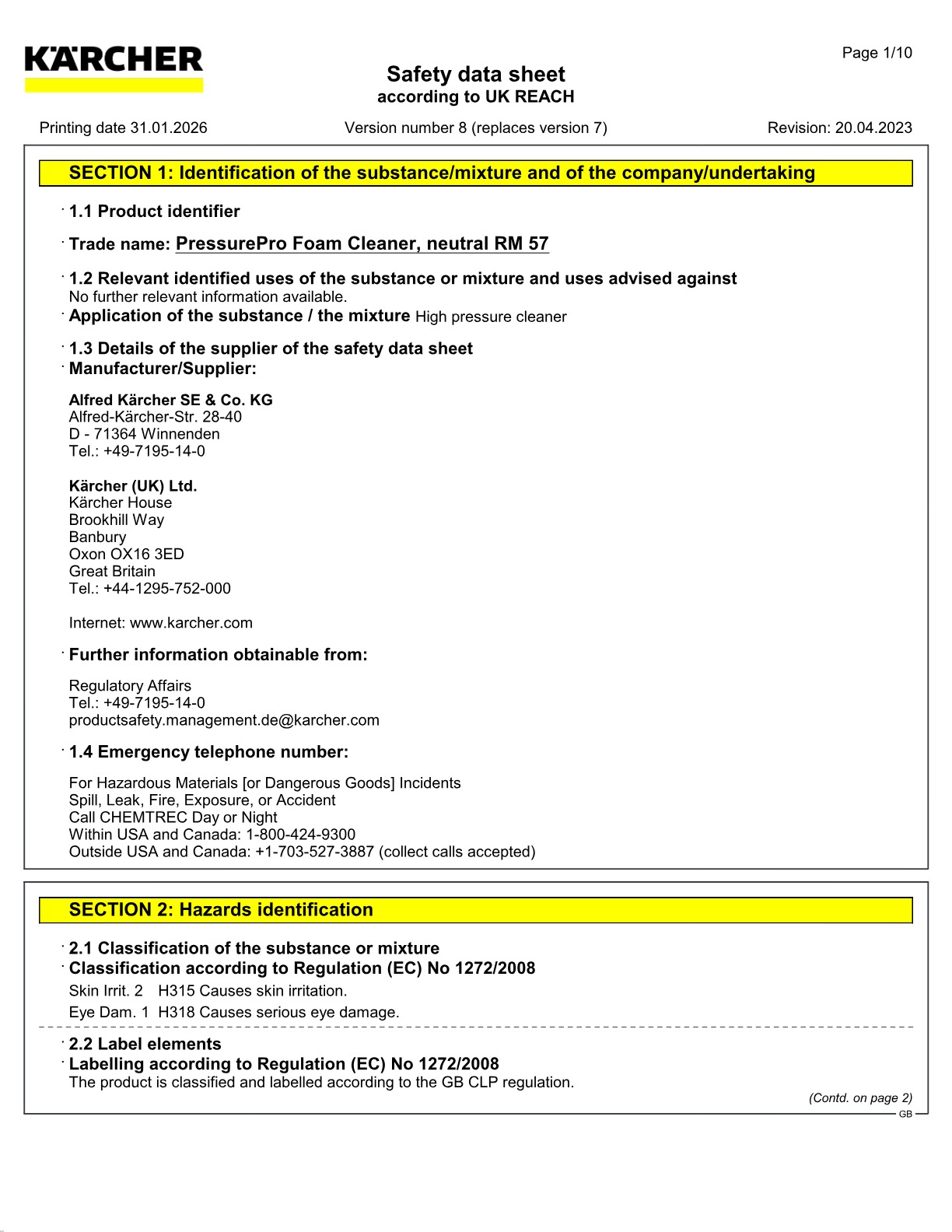 Safety data sheet