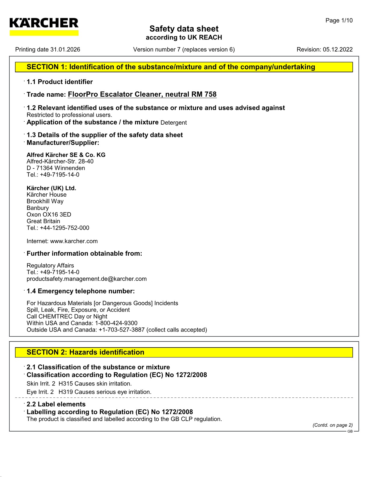 Safety data sheet