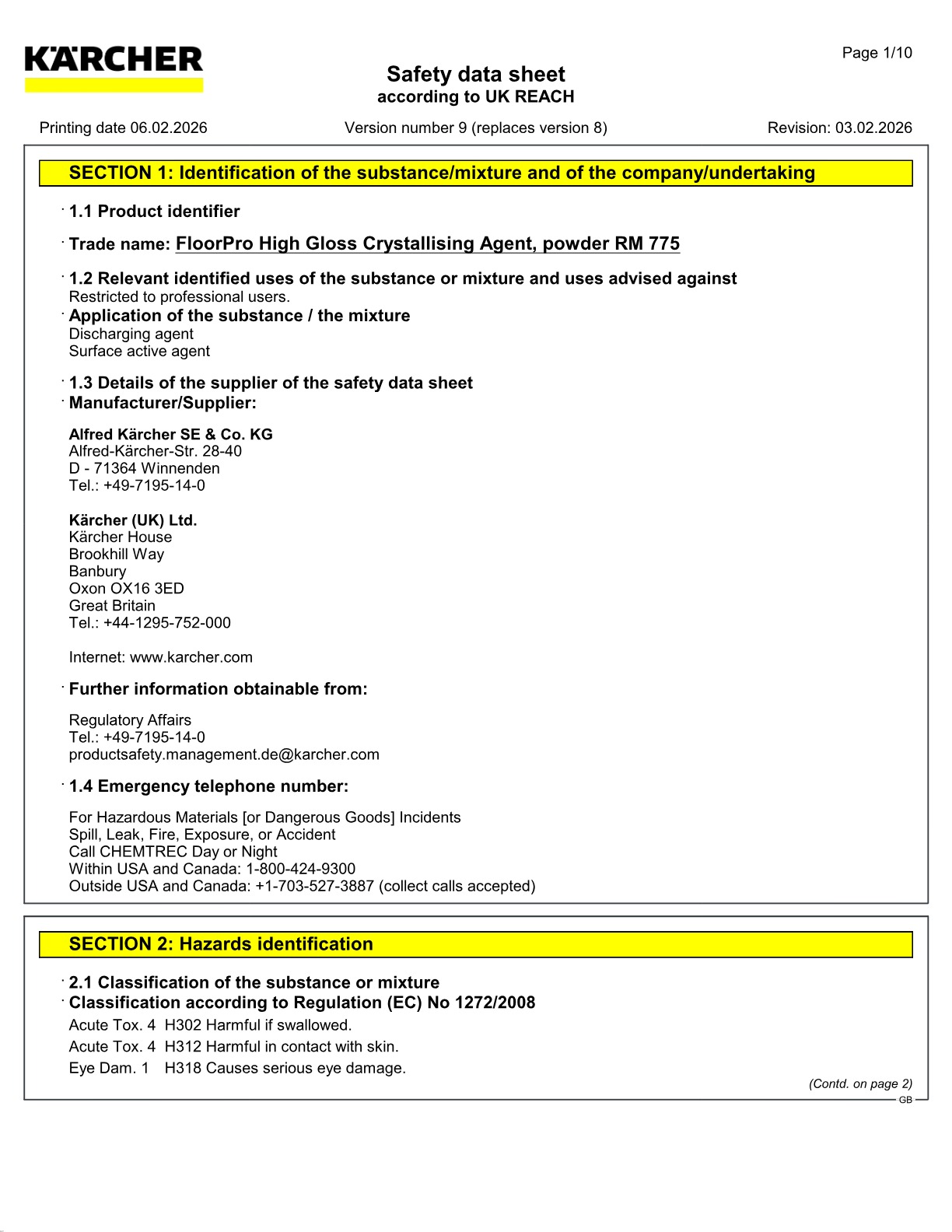 Safety data sheet