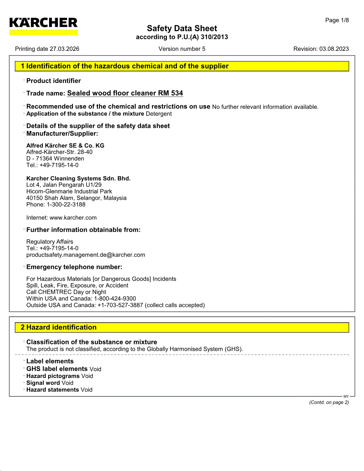 Safety data sheet