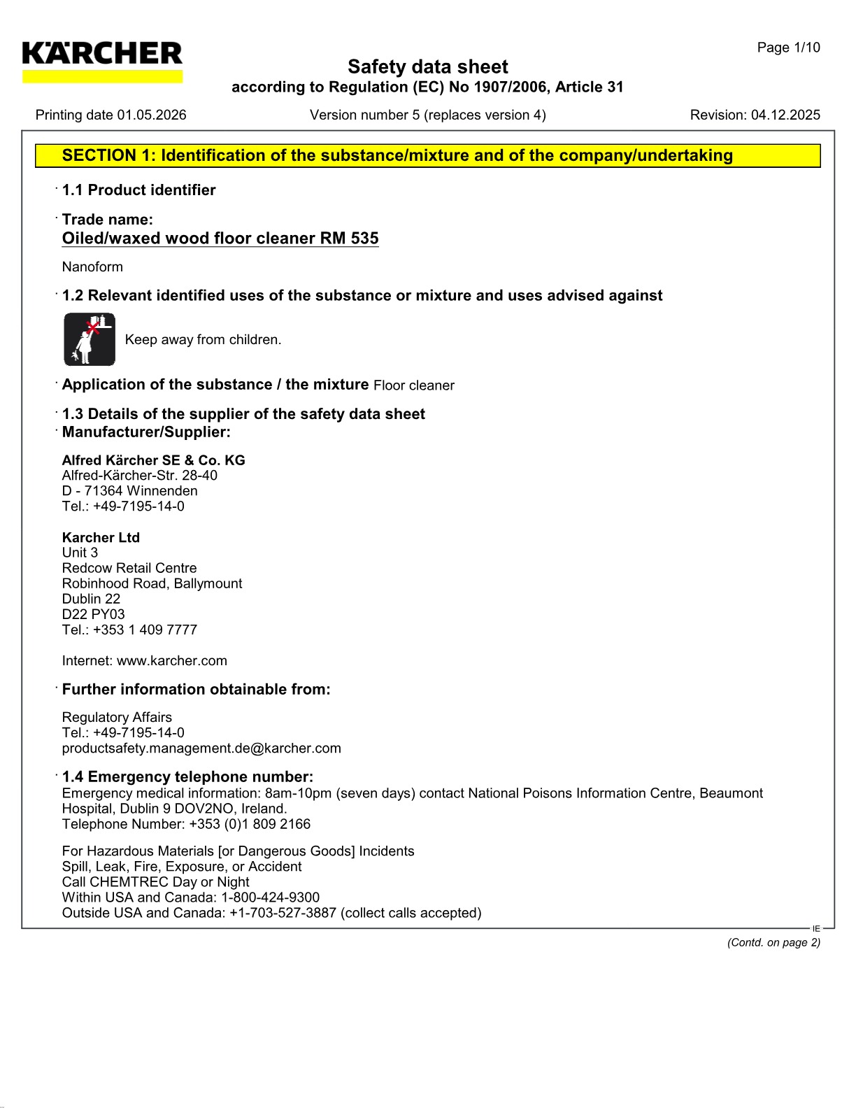 Safety data sheet