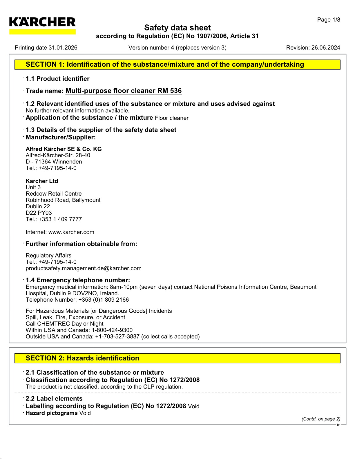 Safety data sheet
